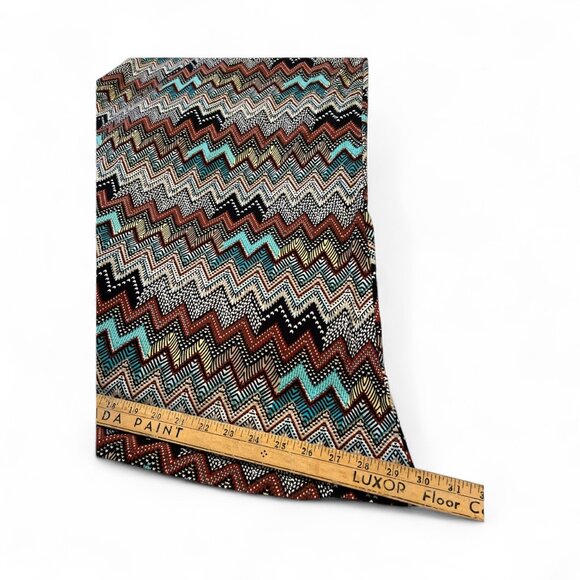 HOT KISS Strapless Sundress Size S/M Fall Colours Zig Zag Tribal Pattern Stretch - Picture 4 of 9